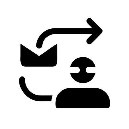 Refresh user icon, concept illustration, vector flat symbol, glyph sign.のイラスト素材