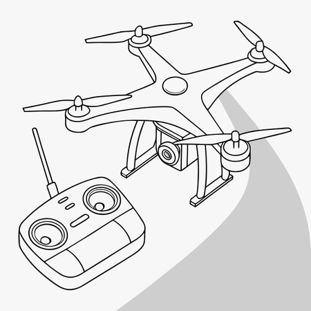 Drone concept with icon design, vector illustration 10 eps graphic.のイラスト素材