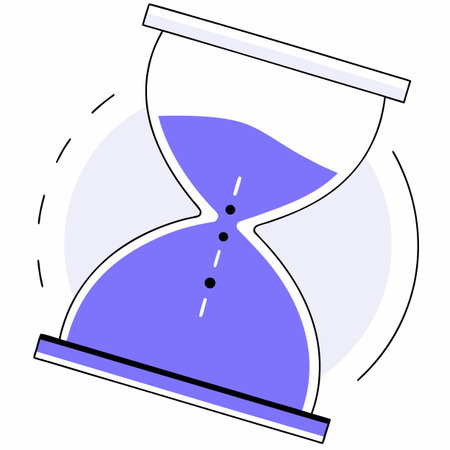 Vector illustration of a hourglass. Time is running out concept.