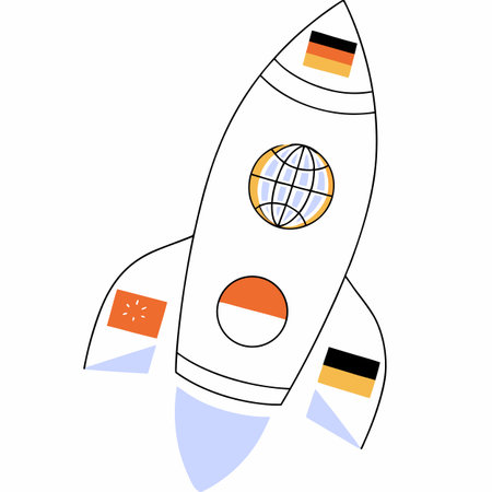 Use this space rocket image for your next design.  Everyone will love it!のイラスト素材