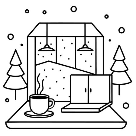 Coffee cup design, Drink beverage shop morning store aroma and caffeine theme Vector illustrationのイラスト素材