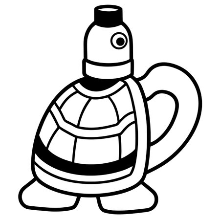 Black and White Cartoon Illustration of a Perfume Bottle for Coloring Bookのイラスト素材
