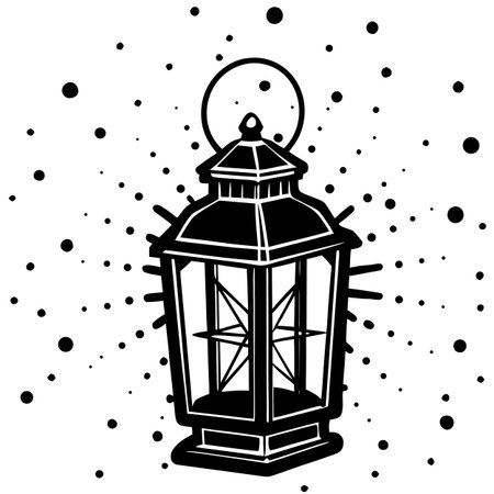 Lantern icon. Ramadan Kareem holiday symbol. Vector illustrationのイラスト素材