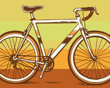 Bicycle design over orange background, vector illustration eps 10.のイラスト素材