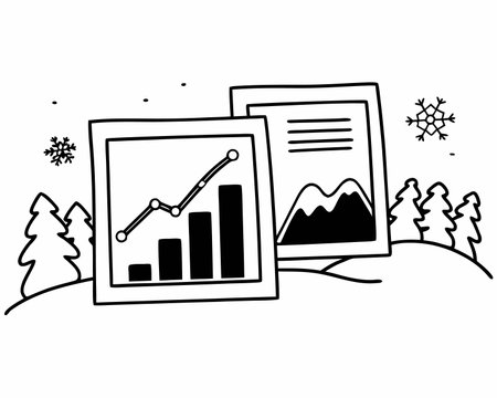Statistics bars design, Data information business analytics and visual presentation theme Vector illustrationのイラスト素材