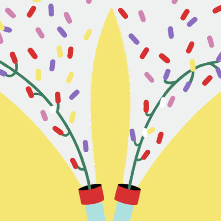 Easter eggs with willow twigs. Vector illustration in flat styleのイラスト素材