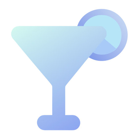 Cocktail flat icon. Alcohol drink vector illustration isolated on white. Drink gradient style design, designed for web and app. Eps 10のイラスト素材