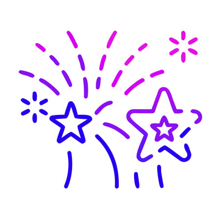 Star icon. Fireworks, salute and stars. Vector illustration.のイラスト素材