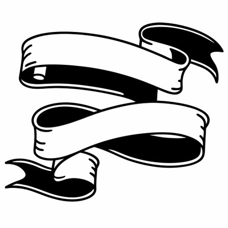 Ribbon banners set. Hand drawn sketch. Vector illustration.のイラスト素材