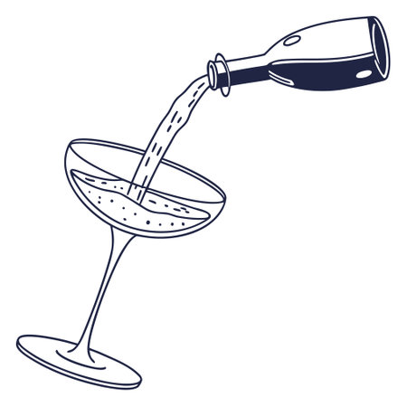 Cocktail glass icon. Outline illustration of cocktail glass icon for webのイラスト素材