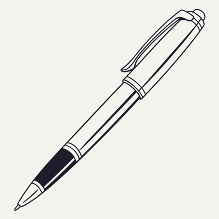 Pen icon. Vector illustration. Isolated on a white background.のイラスト素材