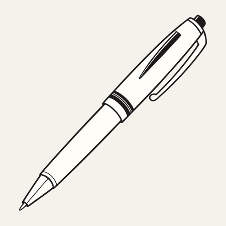 Pen icon. Vector illustration of a pen isolated on a white background.のイラスト素材