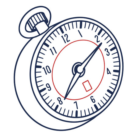 Vector illustration of a stopwatch. Stopwatch isolated on white background.