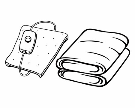 Vector illustration of a handbag and a book on a white background.のイラスト素材