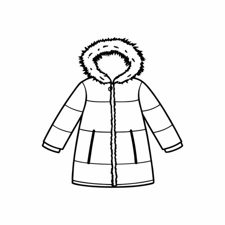 Winter jacket icon. Outline illustration of winter jacket vector icon for webのイラスト素材