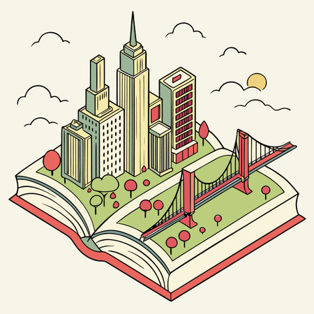 City design over beige background, vector illustration eps 10.のイラスト素材