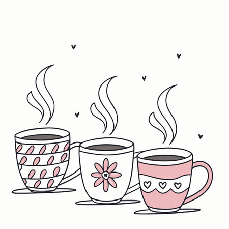 Coffee cup design, Drink beverage shop morning store aroma and caffeine theme Vector illustrationのイラスト素材