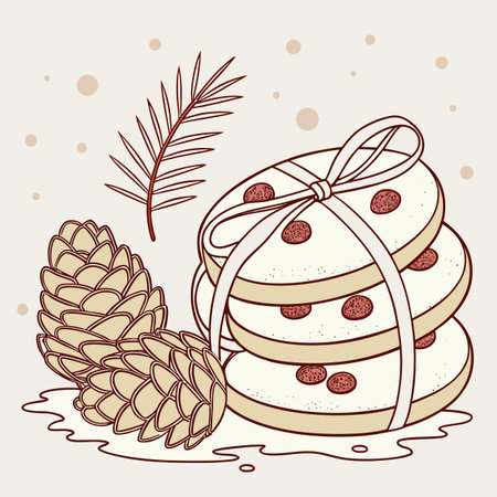 christmas cookies design, vector illustration eps10 graphic  patternのイラスト素材