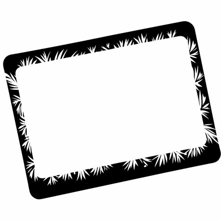 Black and white frame with cannabis leaves. Copy space. Vector illustration.のイラスト素材
