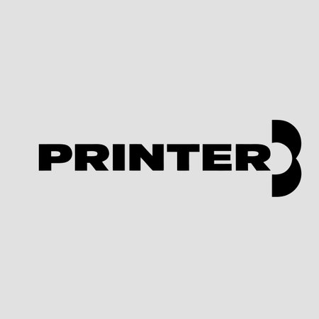 Printer logo. Printer logotype. Printer logotype