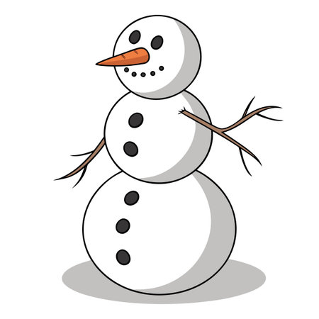 Snowman icon. Christmas season decoration and celebration theme. Isolated design. Vector illustrationのイラスト素材