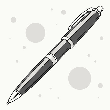 Pencil on a white background. Vector illustration of a pen.のイラスト素材