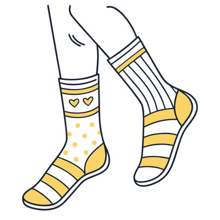 Vector illustration of socks. Hand drawn socks isolated on white background.のイラスト素材
