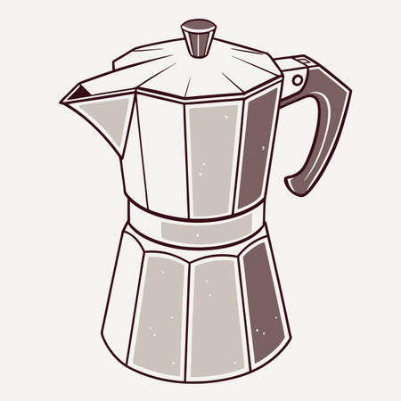 Coffee maker isolated on white background. Vector hand drawn illustration.のイラスト素材