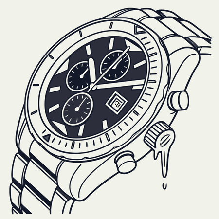 Wristwatch. Vector illustration. Isolated on white background.のイラスト素材
