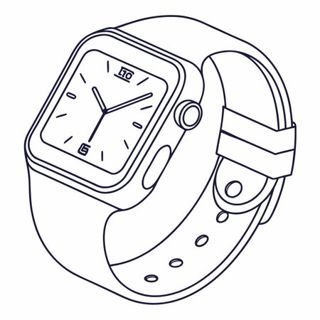 Smartwatch icon. Outline illustration of smartwatch vector icon for webのイラスト素材