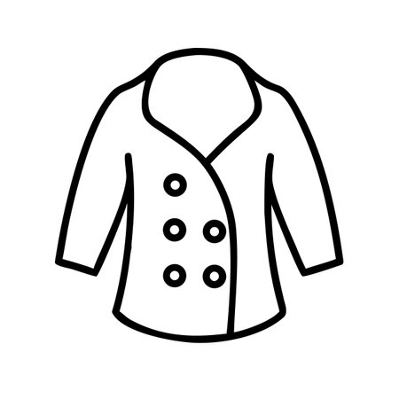 Coat icon vector. A thin line sign. Isolated contour symbol illustrationのイラスト素材