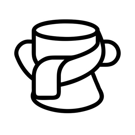 Coffee Cup Icon Vector. Outline Coffee Cup Sign. Isolated Contour Symbol Illustrationのイラスト素材