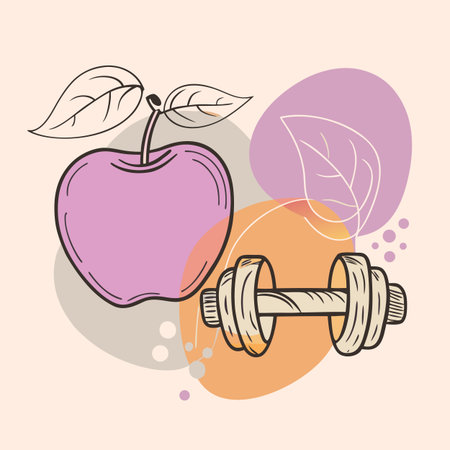 Fitness concept with icon design, vector illustration 10 eps graphic.のイラスト素材