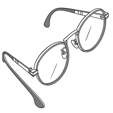 Eyeglasses icon. Outline illustration of eyeglasses vector icon for webのイラスト素材
