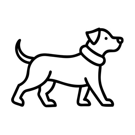 cute little dog line style icon vector illustration design, designed for web and appのイラスト素材