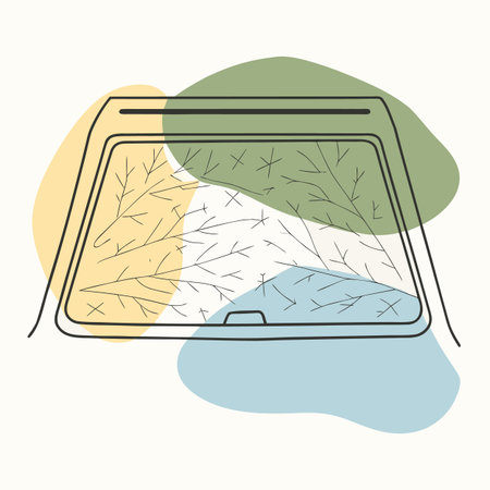 Frozen window icon. Outline illustration of frozen window vector icon for webのイラスト素材