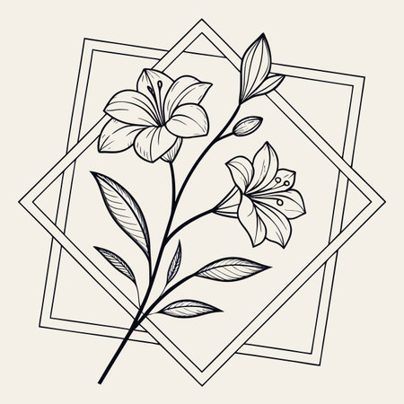 floral botanical design, vector illustration eps10 graphic)のイラスト素材