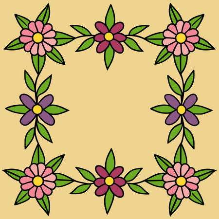 Floral frame design, vector illustration eps10 graphic. Floral frame designのイラスト素材