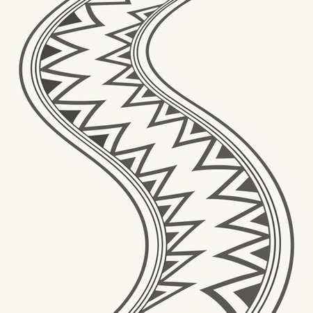 Zigzag pattern in black and white colors. Vector illustration.のイラスト素材