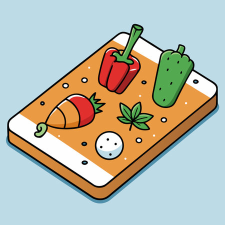 Vegetarian food concept vector illustration in isometric flat design.のイラスト素材