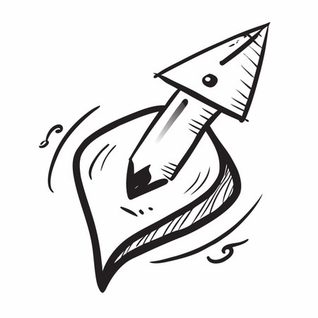 Pencil with eraser, sketch for your design. Vector illustrationのイラスト素材