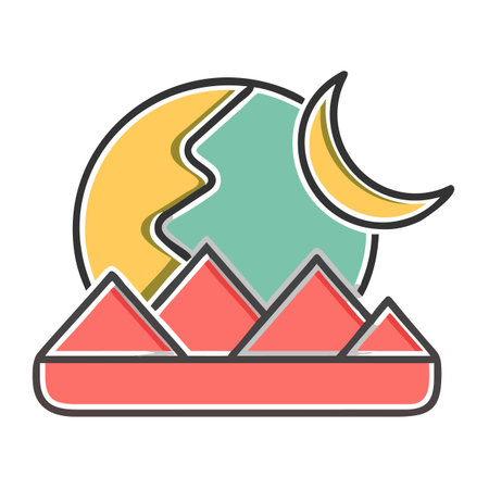 tropical leaf line style icon design, Nature plant summer season environment natural and ecology theme Vector illustrationのイラスト素材