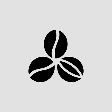 Coffee bean icon, vector illustration. Flat design style.のイラスト素材