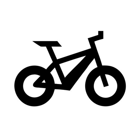 Bicycle Icon Vector. Flat style black symbol on white background.のイラスト素材