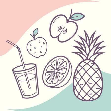 Fruit and juice graphic design, vector illustration eps10.のイラスト素材
