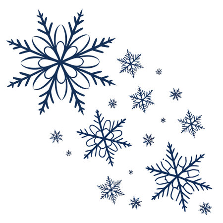 Snowflakes set. Snowflakes collection. Vector illustration.のイラスト素材