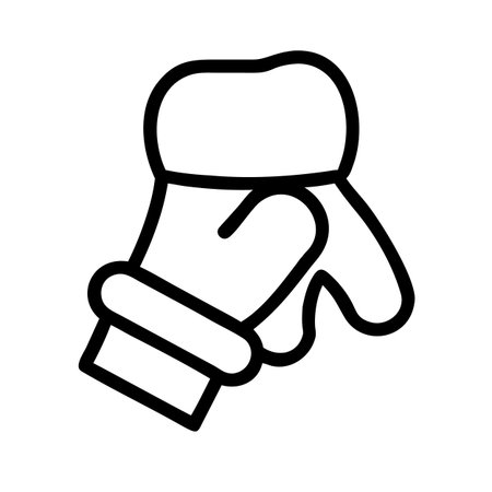 A minimalist outline icon depicting a hand holding a tooth, symbolizing dental care or a dentists touch.のイラスト素材