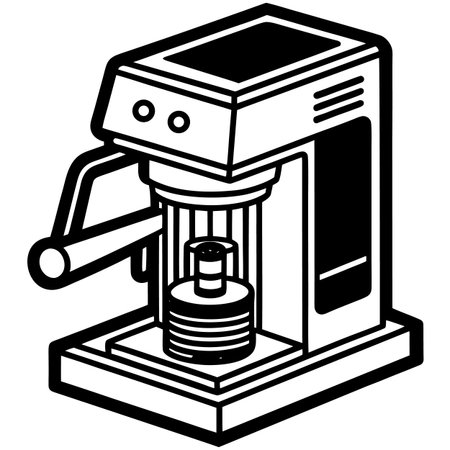 Coffee machine isolated on a white background. Vector illustration.のイラスト素材