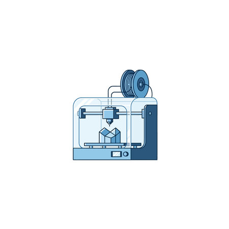 This is a vector graphic illustration of a person working inside a machine with a large wheel on...