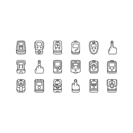 Hand drawn doodle vector illustration of a set of mobile phonesのイラスト素材